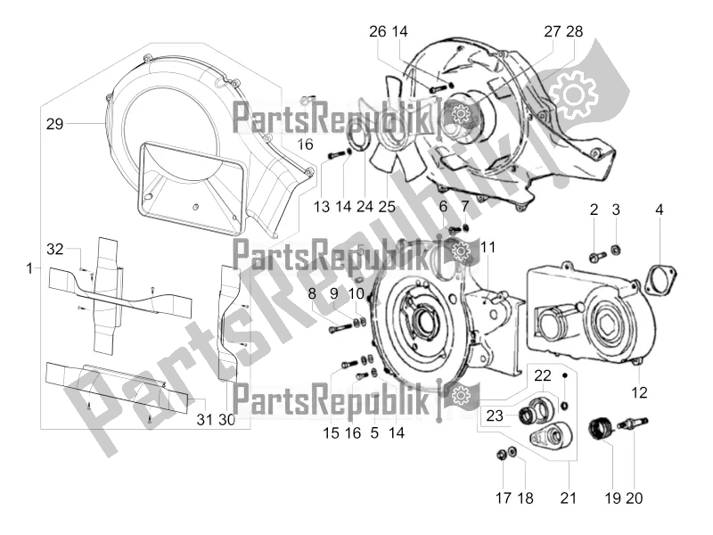 Toutes les pièces pour le Couvercle De Carter - Refroidissement Du Carter du APE MP 601 Classic 422 2006 - 2007