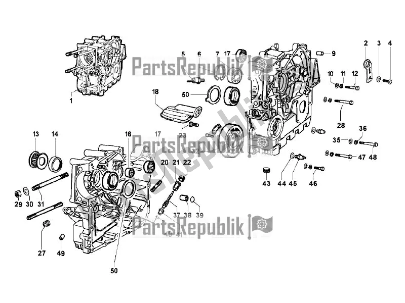 All parts for the Crankcase of the APE MP 601 Classic 422 2006 - 2007
