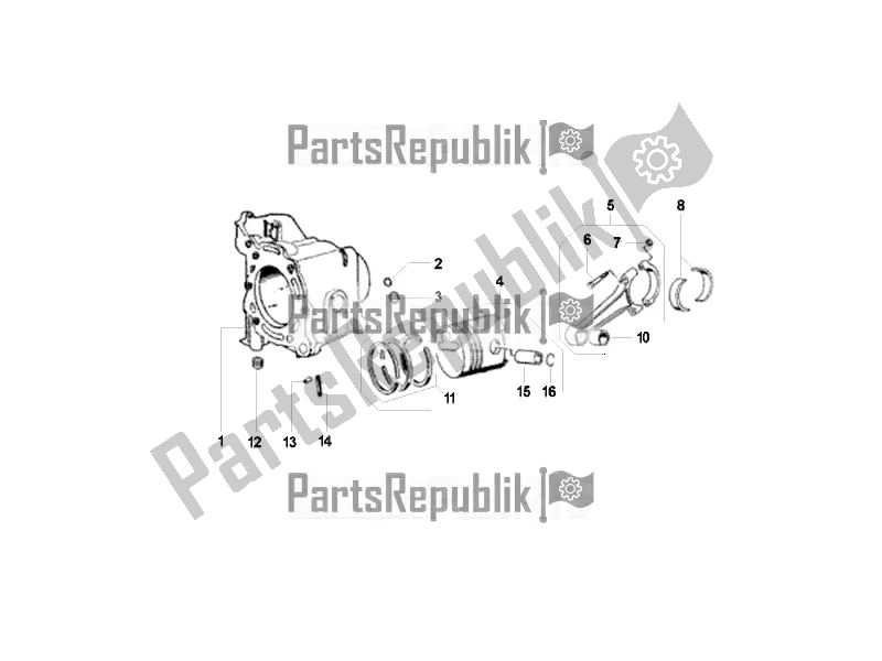 Toutes les pièces pour le Unité De Broche De Cylindre-pistston-poignet du APE MP 601 Classic 422 2006 - 2007