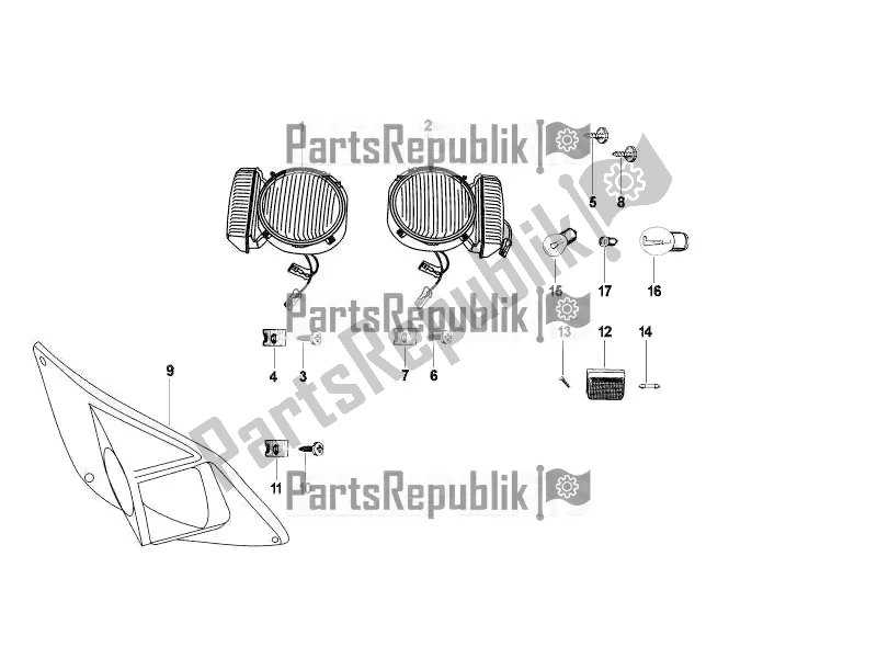 Toutes les pièces pour le Phares Avant - Clignotants du APE MP 601 Classic 422 2006 - 2007