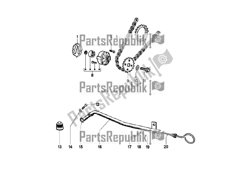 All parts for the Oil Pump of the APE MP 601 Classic 422 2006 - 2007