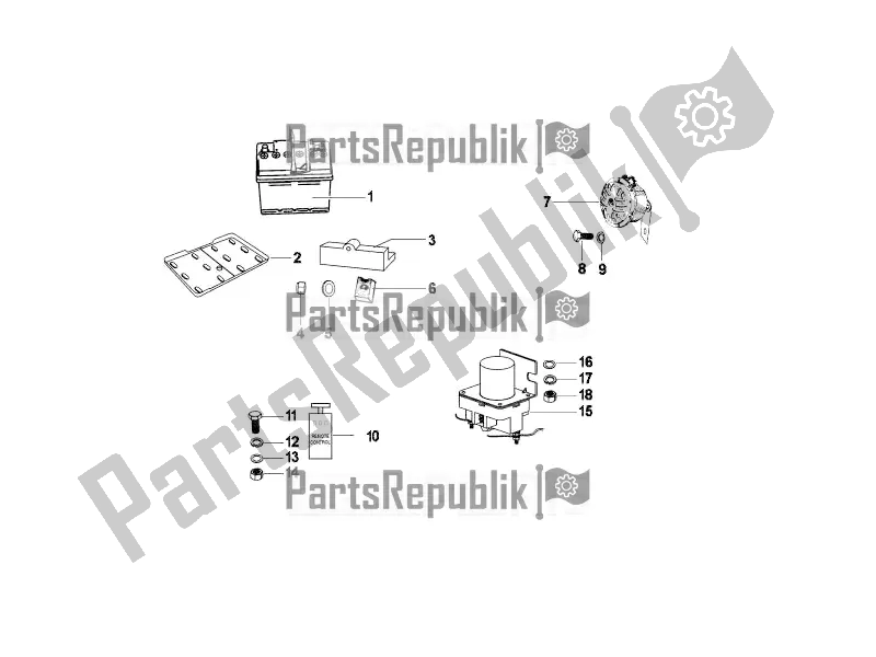 All parts for the Remote Control Switches - Battery - Horn of the APE MP 601 Classic 422 2006 - 2007