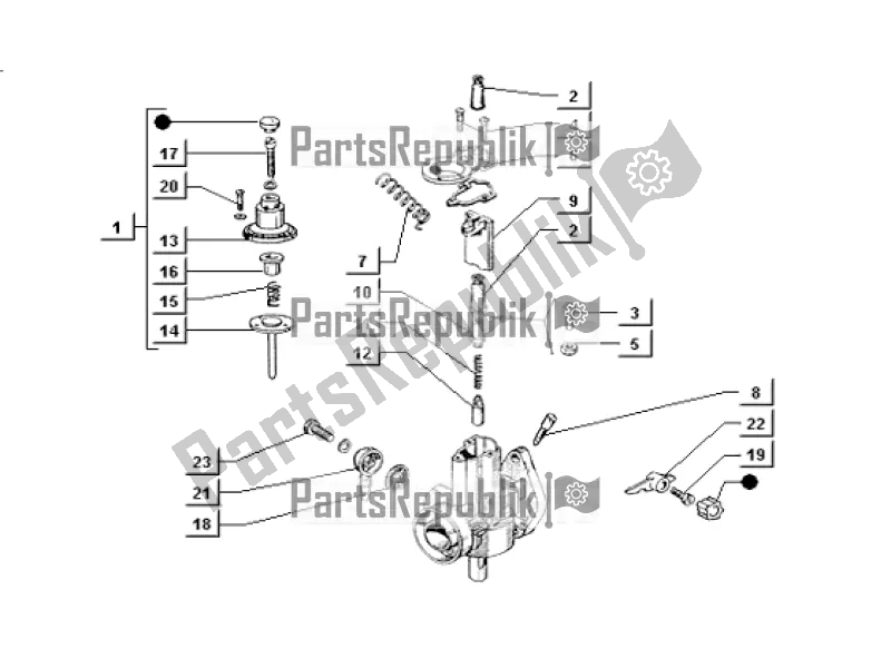 Todas las partes para Carburador de APE TM 703 220 CC 2T 1997 - 1999