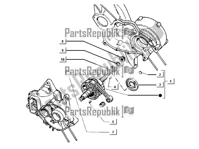 Alle onderdelen voor de Krukas van de APE TM 703 220 CC 2T 1997 - 1999