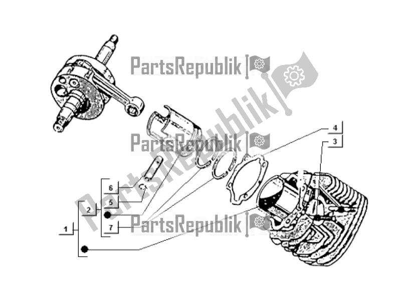 Todas as partes de Pino De Pistão-cilindro-pulso, Conjunto do APE TM 703 220 CC 2T 1997 - 1999