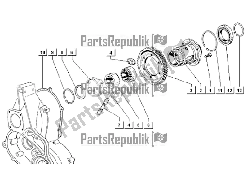 Alle onderdelen voor de Differential van de APE TM 703 220 CC 2T 1997 - 1999