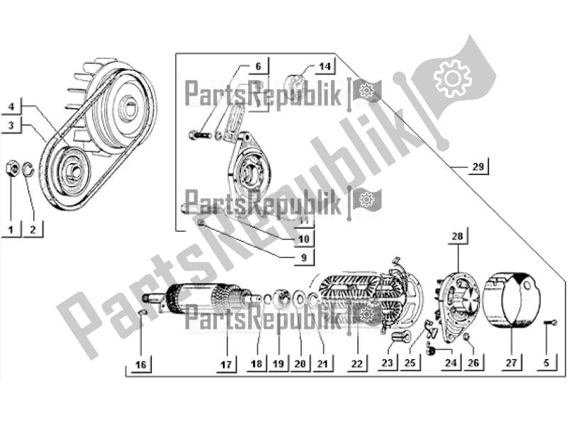 Todas as partes de Dynastarter do APE TM 703 220 CC 2T 1997 - 1999