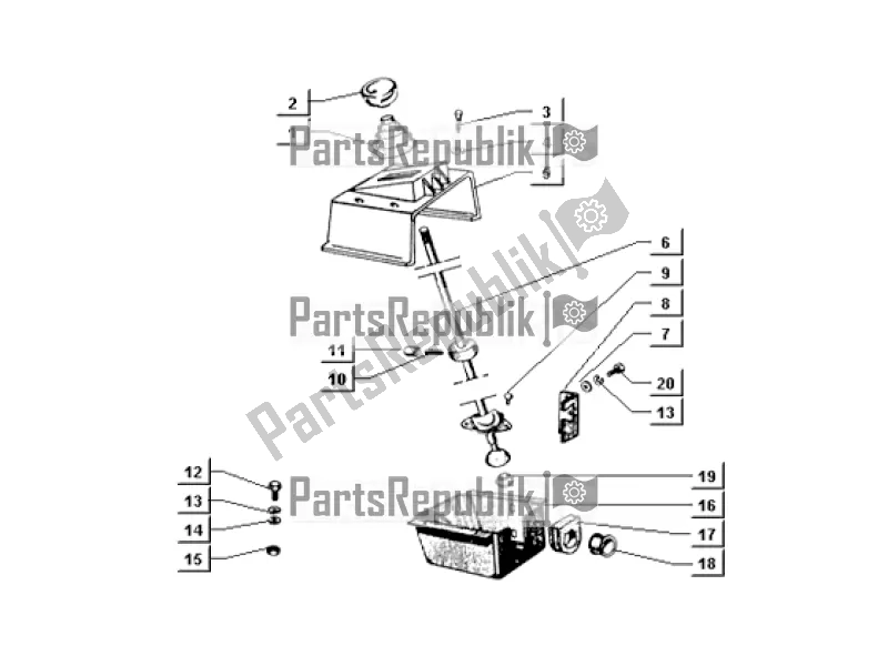 All parts for the Gear Shift Control (p703v) of the APE TM 703 220 CC 2T 1997 - 1999