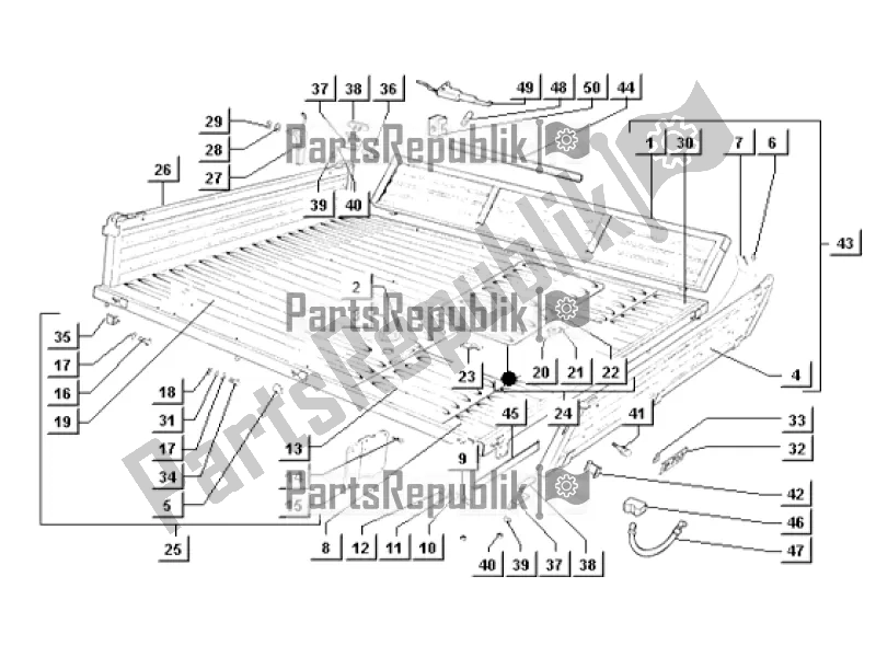 Todas as partes de Open Box Body (cast-alloy Boards And Endgate) do APE TM 703 220 CC 2T 1997 - 1999