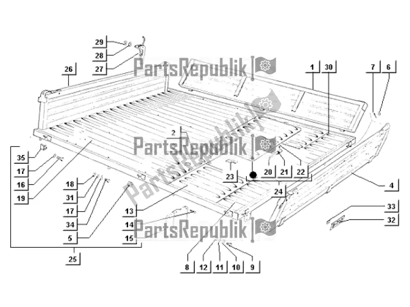 Todas as partes de Open Box Body (metal Sheet) do APE TM 703 220 CC 2T 1997 - 1999