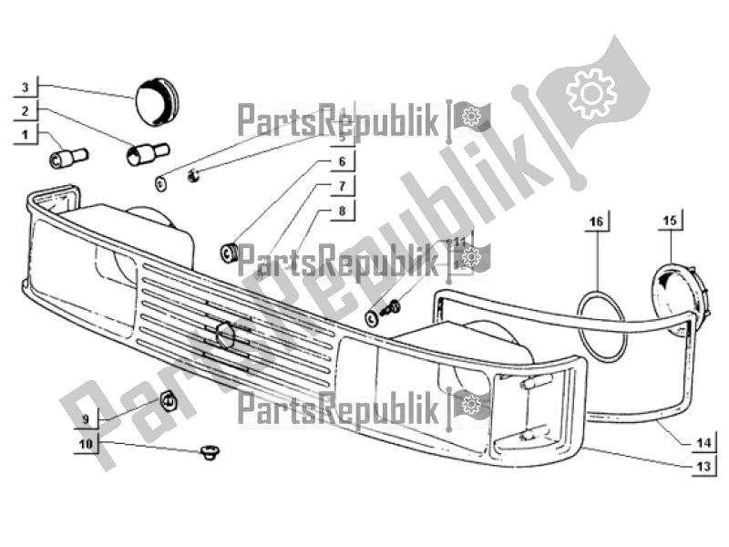 Todas as partes de Protection-headlamps Holder do APE TM 703 220 CC 2T 1997 - 1999