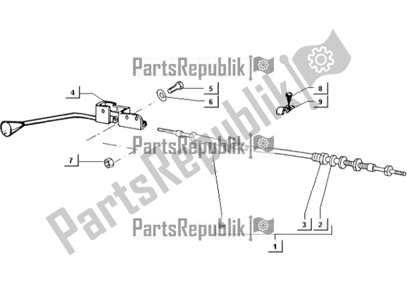 Tutte le parti per il Pump Distributor Control del APE TM 703 220 CC 2T 1997 - 1999