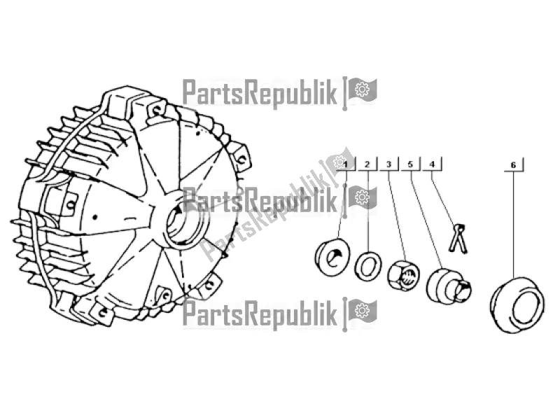 Todas as partes de Rear Drum Fastener do APE TM 703 220 CC 2T 1997 - 1999