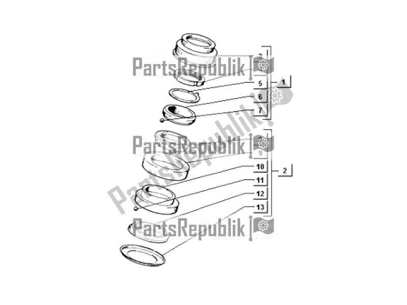 Todas as partes de Conjunto De Rolamentos De Esferas De Direção. Do APE TM 703 220 CC 2T 1997 - 1999