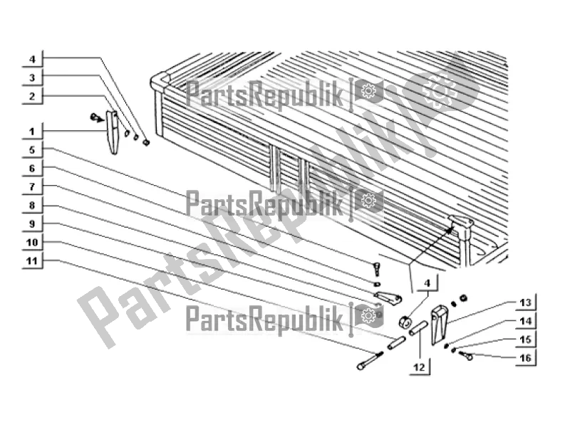 Alle onderdelen voor de Tip. Up Open Box Body van de APE TM 703 220 CC 2T 1997 - 1999