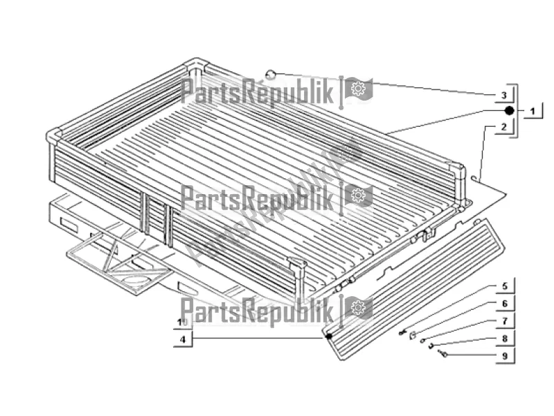 Alle onderdelen voor de Tip. Up Open Box Body van de APE TM 703 220 CC 2T 1997 - 1999