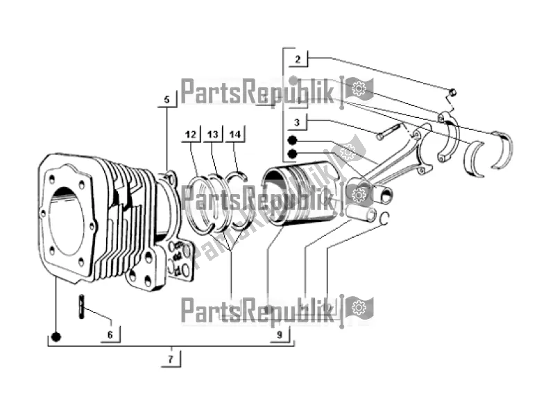 Todas as partes de Cylinder-piston-wrist Spin-connecting Rod do APE TM 703 Diesel 422 CC 420 1997 - 2004
