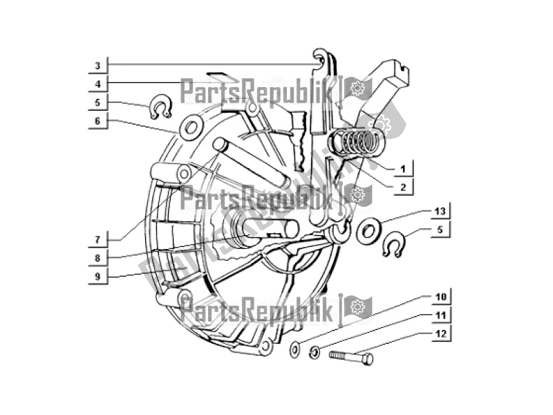 All parts for the Clutch Cover (steering Wheel) of the APE TM 703 Diesel FL2 422 CC 1997 - 2004