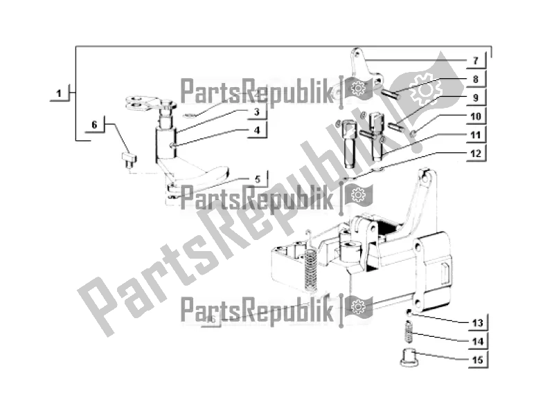 All parts for the Gear Box (handlebars) of the APE TM 703 Diesel FL2 422 CC 1997 - 2004