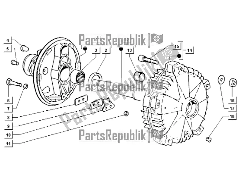 All parts for the Rear Wheel Hub of the APE TM 703 Diesel FL2 422 CC 1997 - 2004