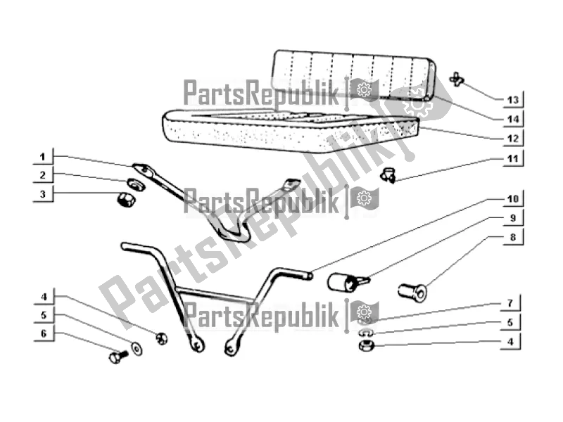 Alle onderdelen voor de Stoel van de APE TM 703 Diesel FL2 422 CC 1997 - 2004