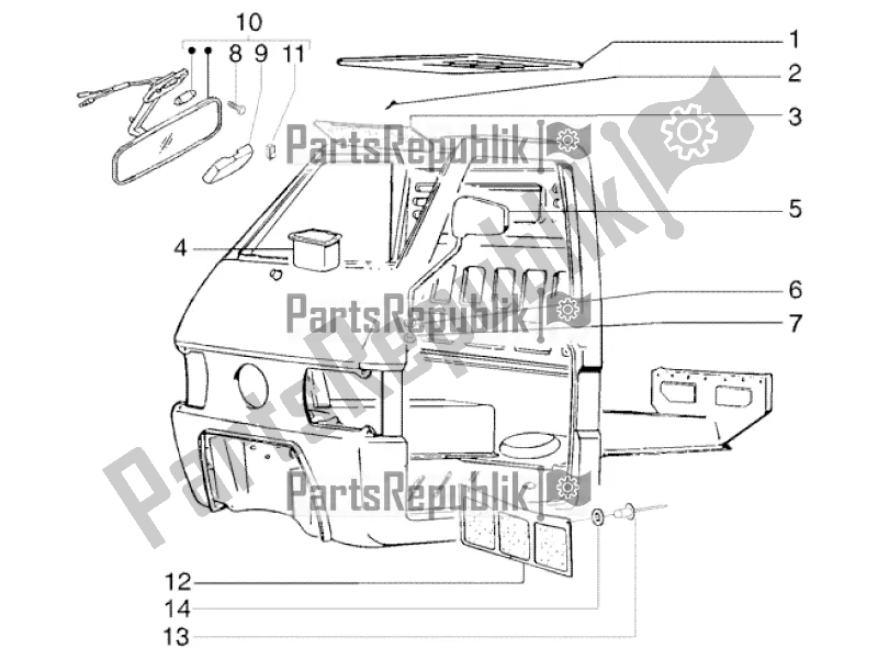 All parts for the Antidazzle - Screen-mudguard - Flap-mirrors of the APE TM 703 Diesel LCS 422 CC 2005 - 2022