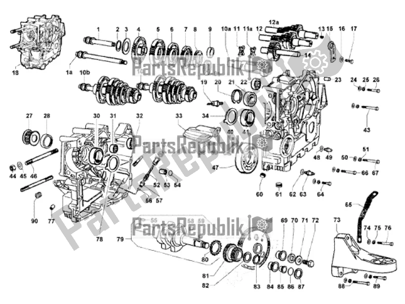 Alle onderdelen voor de Crankcase - Driving Shaft - Change Gear van de APE TM 703 Diesel LCS 422 CC 2005 - 2022