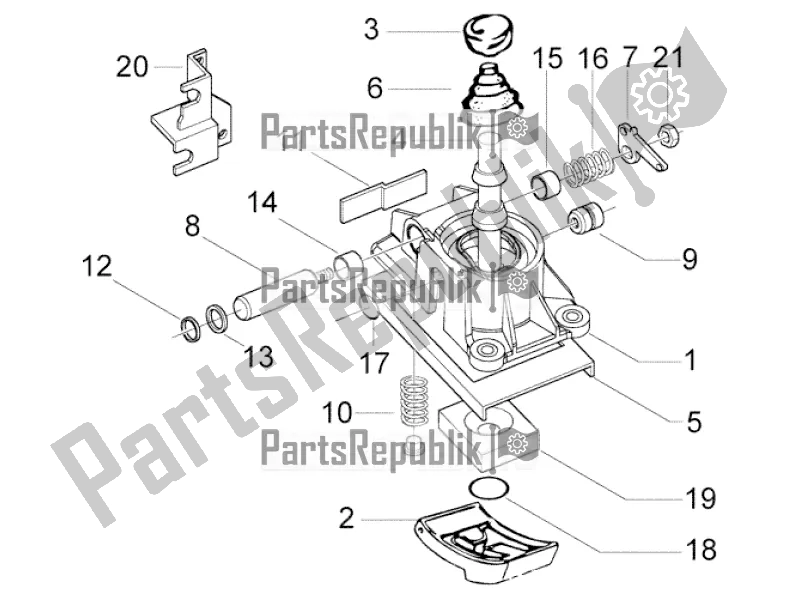 Tutte le parti per il Gear Selector (steering Wheel) del APE TM 703 Diesel LCS 422 CC 2005 - 2022