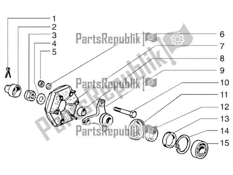Todas as partes de Hub-rear Wheel Flexible Coupling do APE TM 703 Diesel LCS 422 CC 2005 - 2022