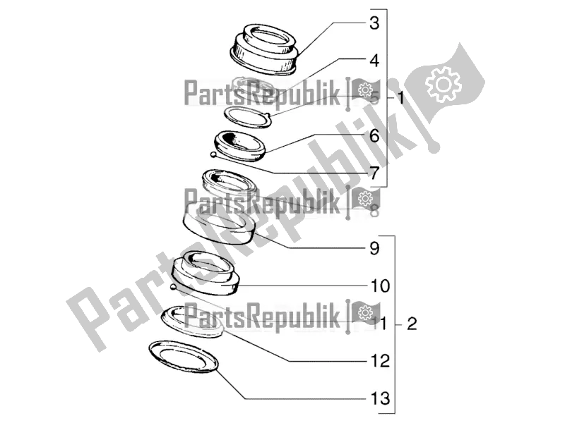 All parts for the Steering Bearing Ball Tracks of the APE TM 703 Diesel LCS 422 CC 2005 - 2022