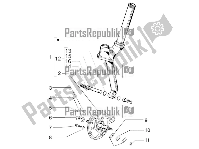 All parts for the Steering Column of the APE TM 703 Diesel LCS 422 CC 2005 - 2022