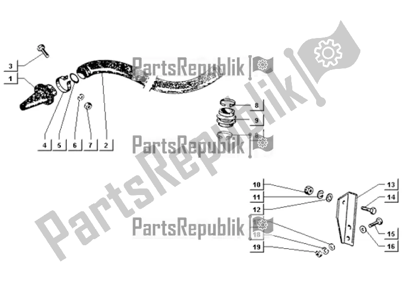 All parts for the Air Suction Pipe-air Cleaner Bracket of the APE TM 703 FL2 220 CC 2T 1999 - 2004