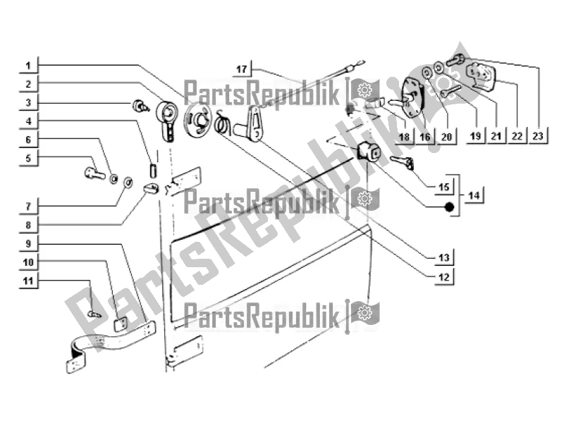 Alle onderdelen voor de Door Lock van de APE TM 703 FL2 220 CC 2T 1999 - 2004