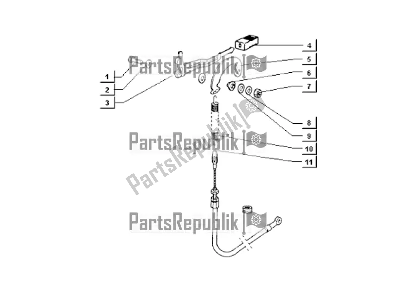 Alle onderdelen voor de Reverse Gear Control Transmission van de APE TM 703 FL2 220 CC 2T 1999 - 2004