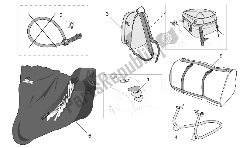 All parts for the Acc. - Various of the Aprilia RSV Mille 1000 1998