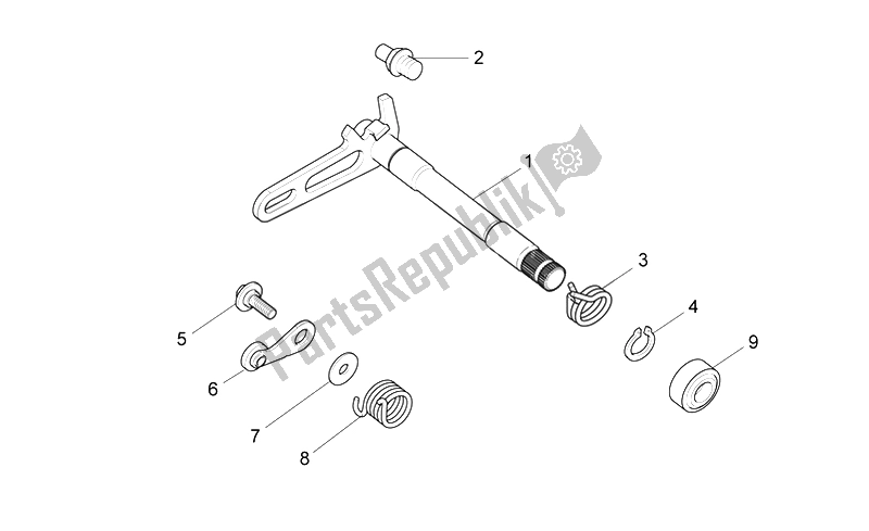 All parts for the Gear Box Selector I of the Aprilia RXV SXV 450 550 2006