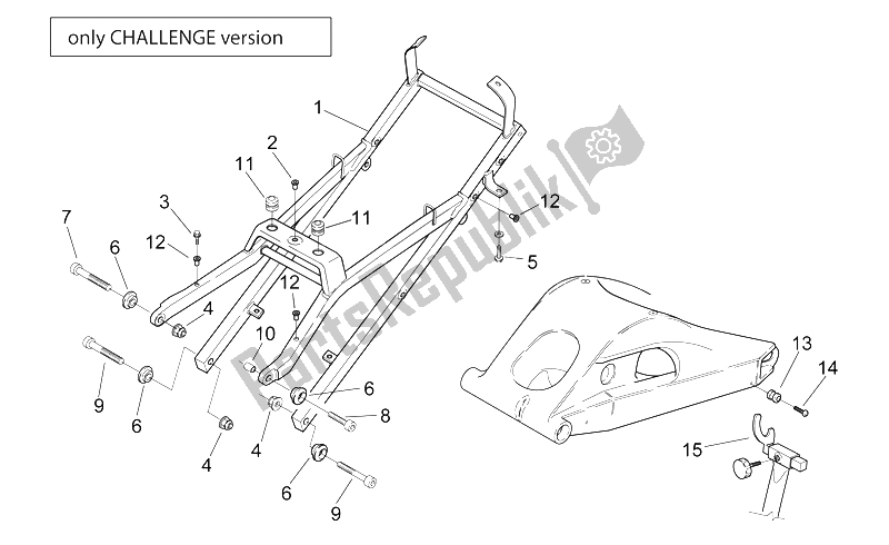 Alle Teile für das Sattelstütze./schwingenarm-chal. Verse. Des Aprilia RS 250 1998