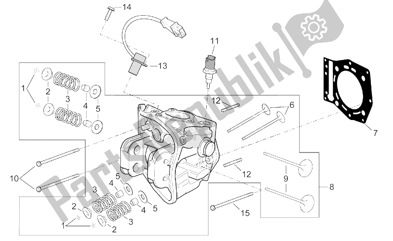 Todas las partes para Cabeza De Cilindro de Aprilia Scarabeo 500 2003