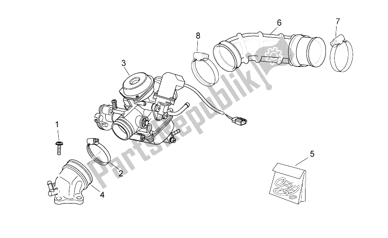 Todas las partes para Carburador I de Aprilia Atlantic 125 E3 2010