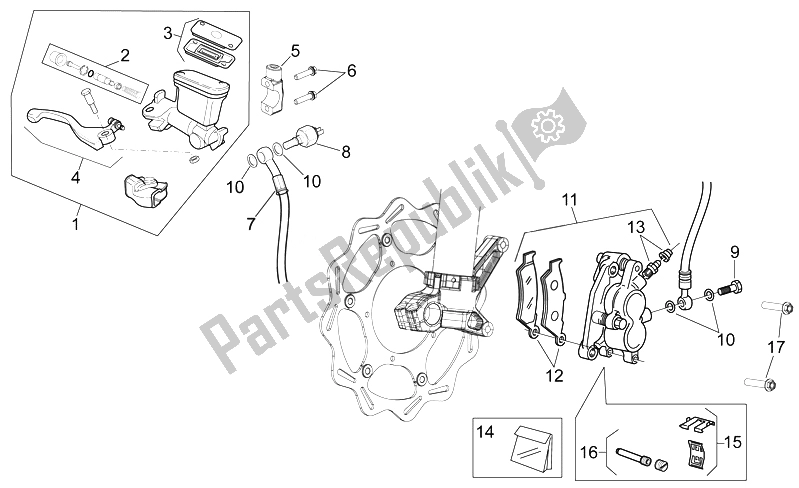 Todas las partes para Sistema De Freno Delantero I de Aprilia RXV SXV 450 550 2008