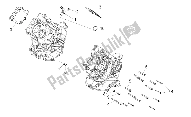 Toutes les pièces pour le Carters Ii du Aprilia Dorsoduro 750 ABS USA 2015