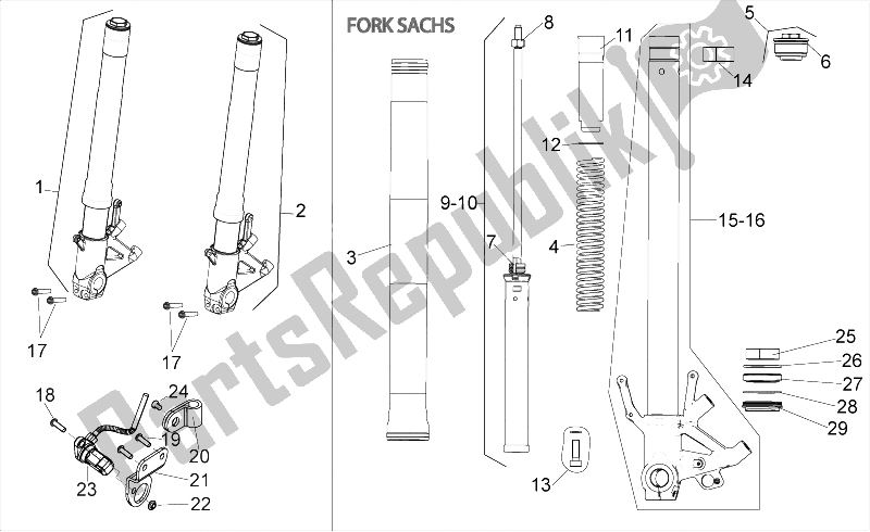 Toutes les pièces pour le Fourche Avant Iii du Aprilia Shiver 750 PA 2015