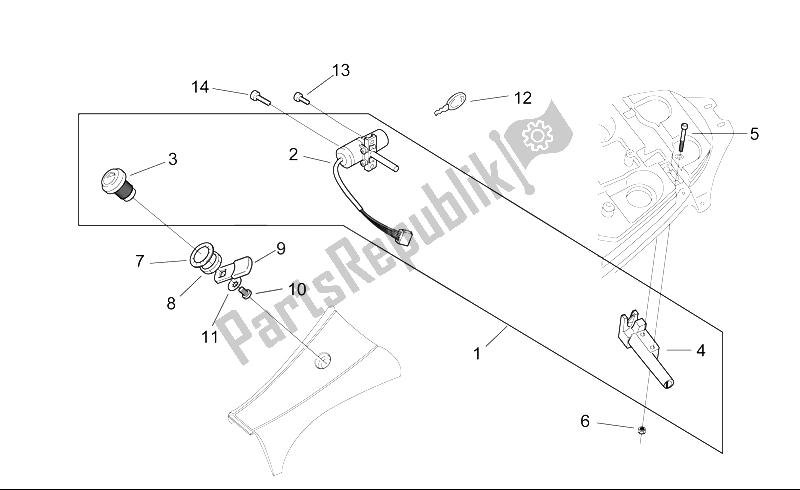 Wszystkie części do Zestaw Oku? Do Zamka Aprilia SR 50 H2O Ditech Carb 2000