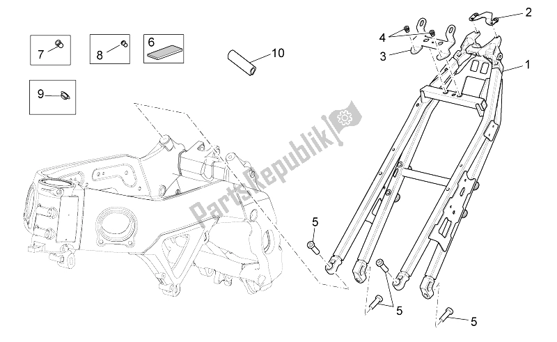 All parts for the Frame Ii of the Aprilia RSV4 Aprc Factory STD SE 1000 2011