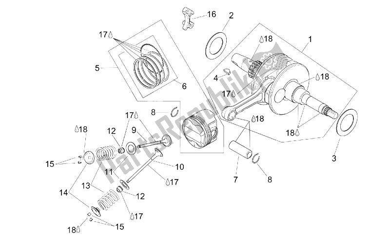 Todas las partes para Eje De Accionamiento de Aprilia Scarabeo 125 150 200 ENG Rotax 1999