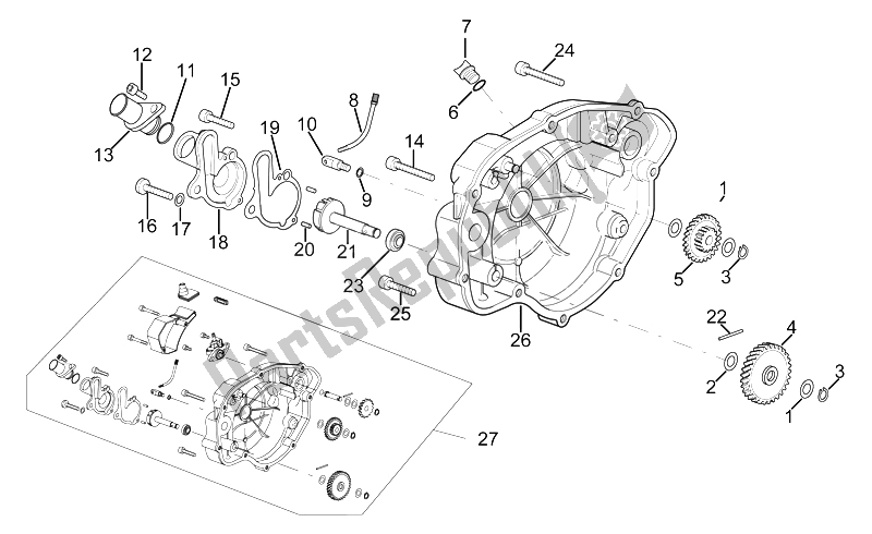 Wszystkie części do Pokrywa Sprz? G? A Aprilia RS 50 1996