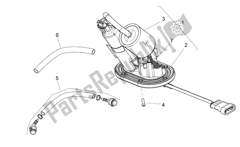 Todas as partes de Bomba De Combustivel do Aprilia Dorsoduro 750 ABS 2008