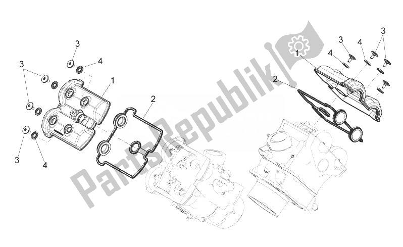 Alle onderdelen voor de Kleppen Bedekken van de Aprilia Shiver 750 EU 2014