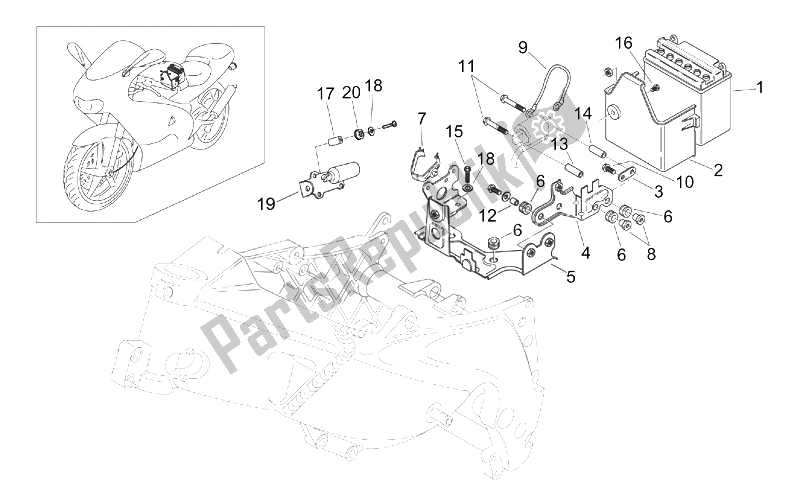 Todas las partes para Sistema Eléctrico Ii de Aprilia RS 125 Tuono 2003