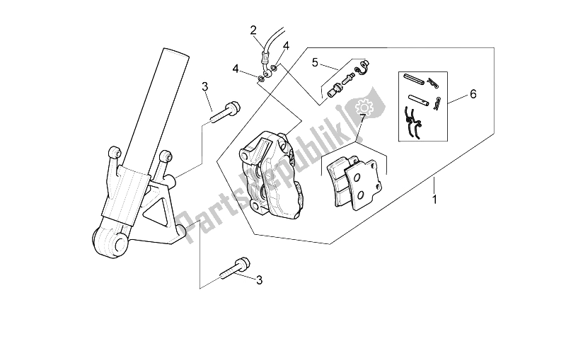 Tutte le parti per il Pinza Freno Anteriore del Aprilia RS 125 2006